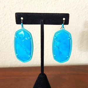 Danielle Statement Earrings in Turquoise